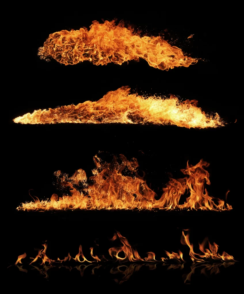 Orange Yellow Flame Dynamic Intense Radiant