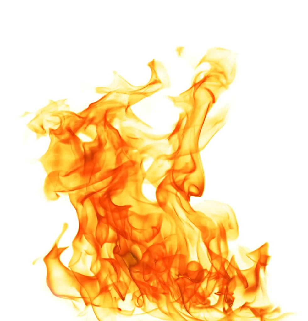 Orange Yellow Flame Dynamic Intense Twisting