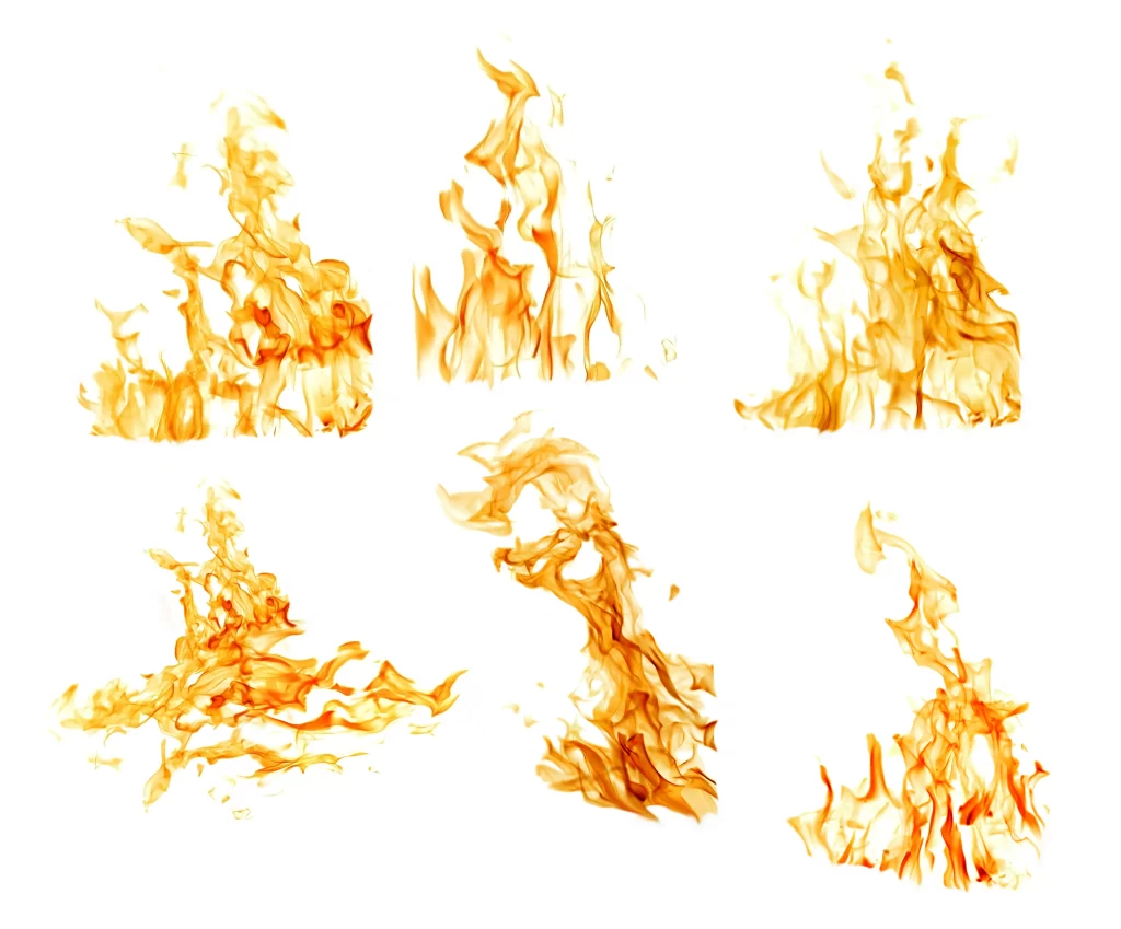 Orange Yellow Flame Dynamic Twisting Intense