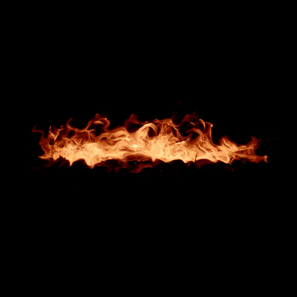 Orange Yellow Flame Horizontal Intense Dark Background