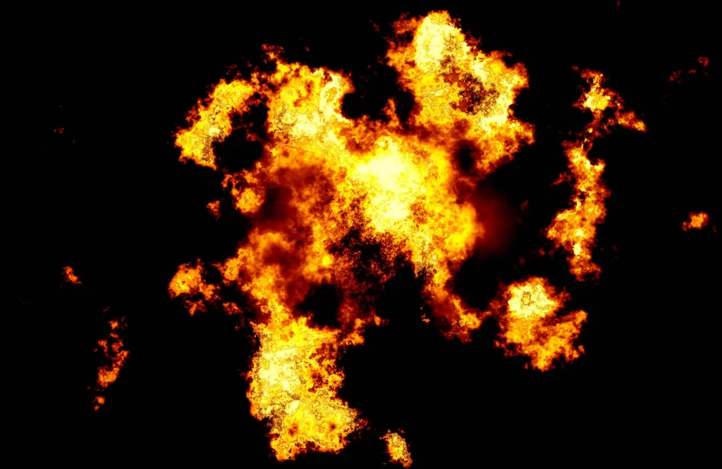 Orange Yellow Flame Intense Dark Background
