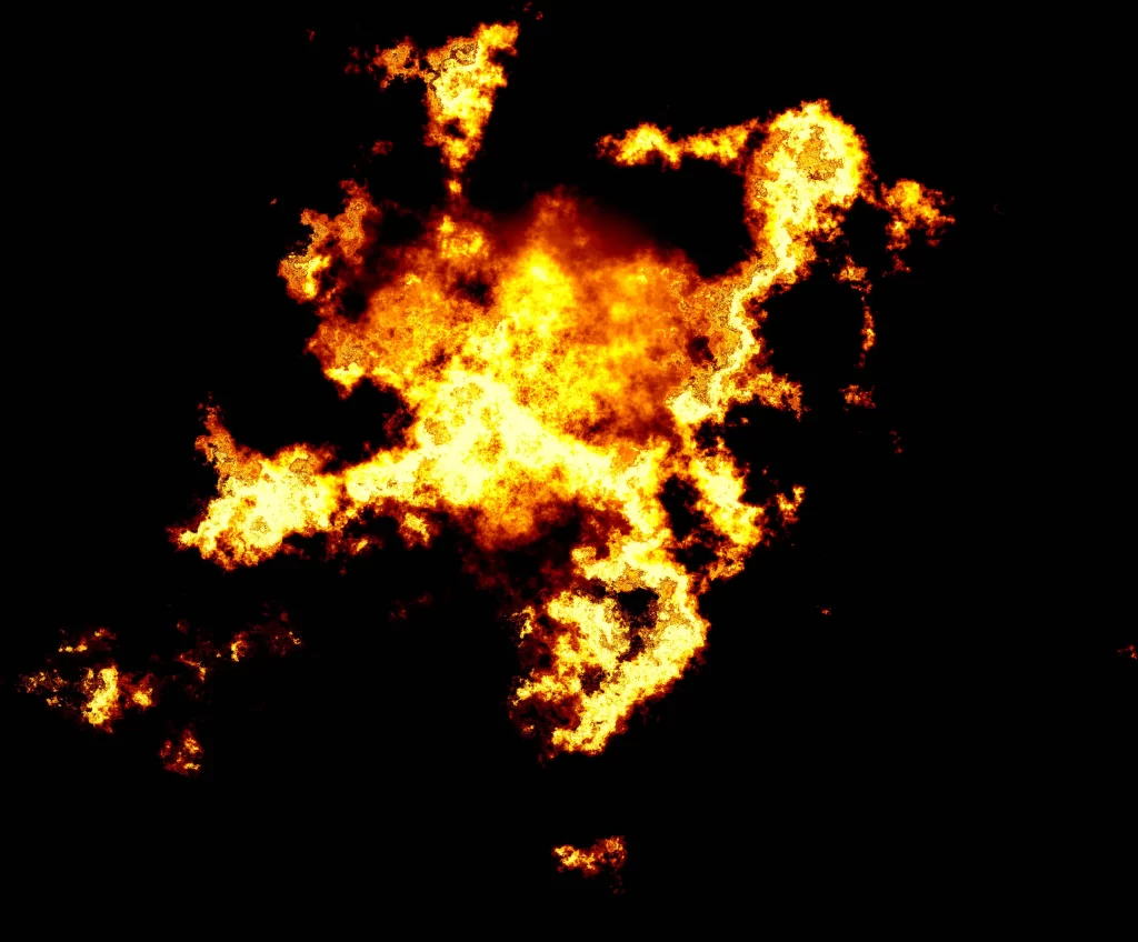 Orange Yellow Flame Intense Dark Background