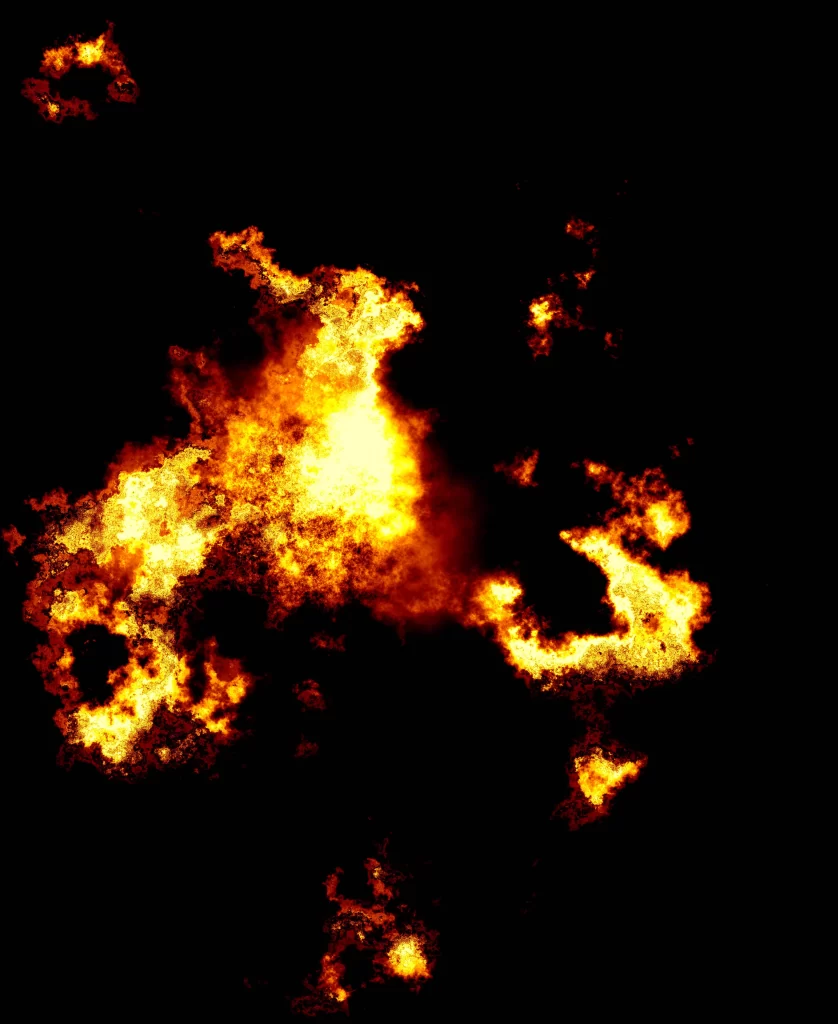 Orange Yellow Flame Intense Dark Background