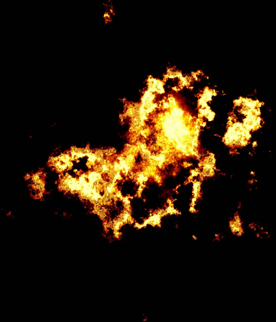 Orange Yellow Flame Intense Dark Background