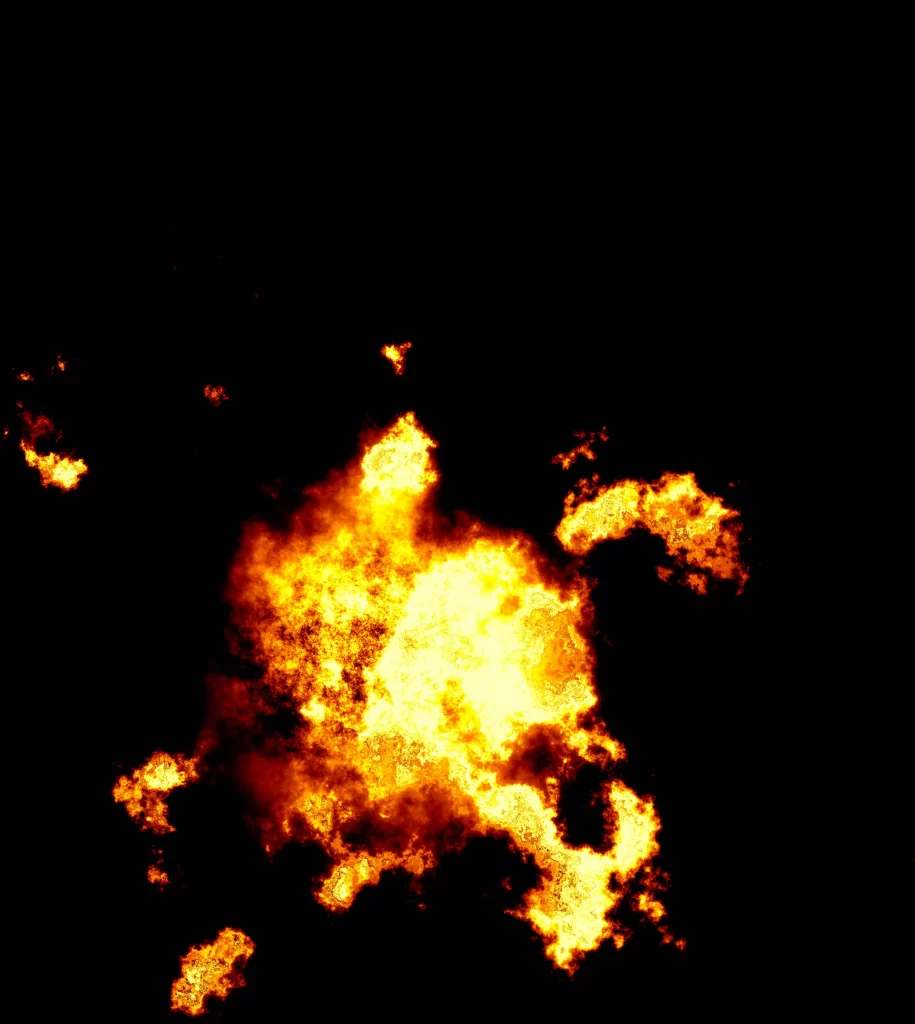Orange Yellow Flame Intense Dark Background