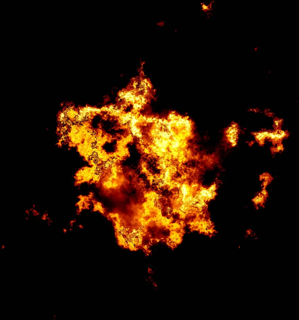 Orange Yellow Flame Intense Dark Background
