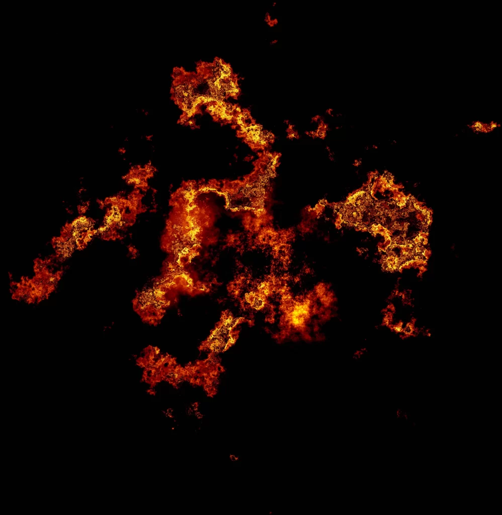 Orange Yellow Flame Intense Dark Background