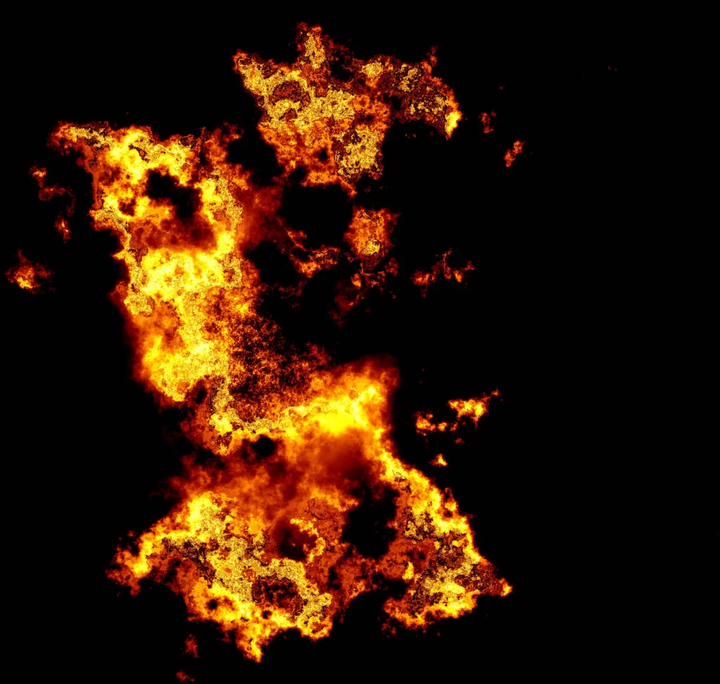 Orange Yellow Flame Intense Radiant Dark Background