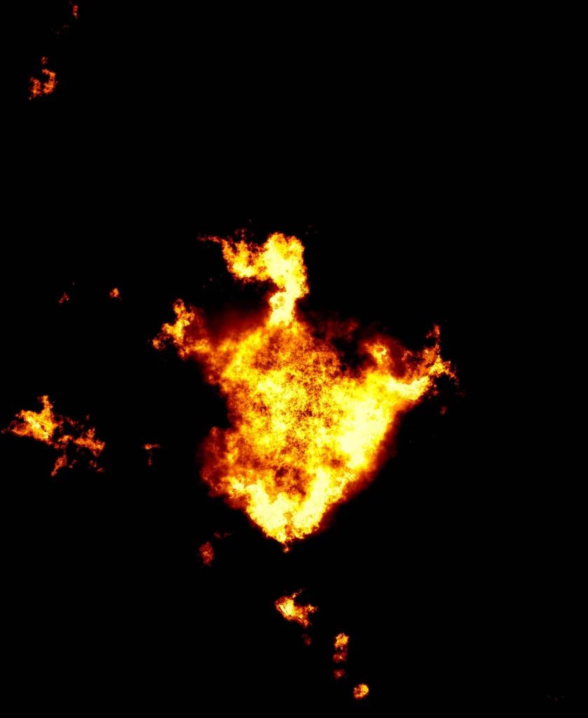 Orange Yellow Flame Radiant Dark Background