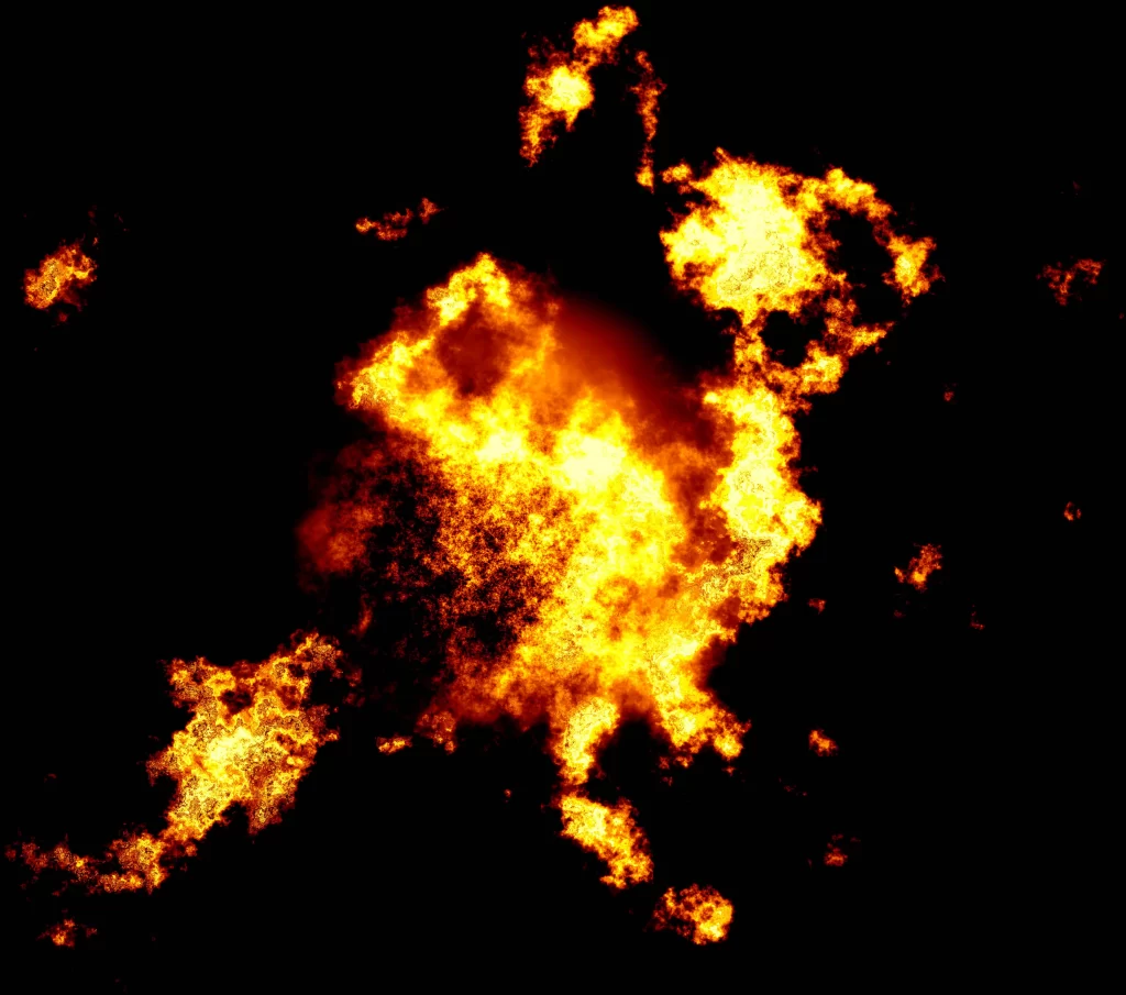 Orange Yellow Flame Radiant Intense Dark Background