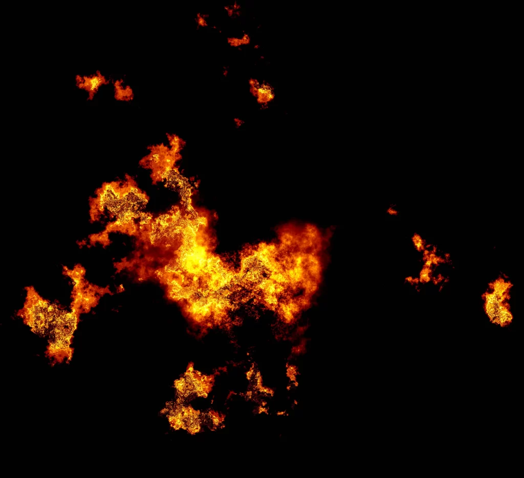 Orange Yellow Flame Spread Intense Dark Background