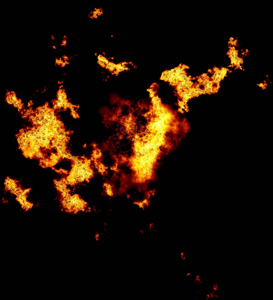 Orange Yellow Flame Spread Intense Dark Background