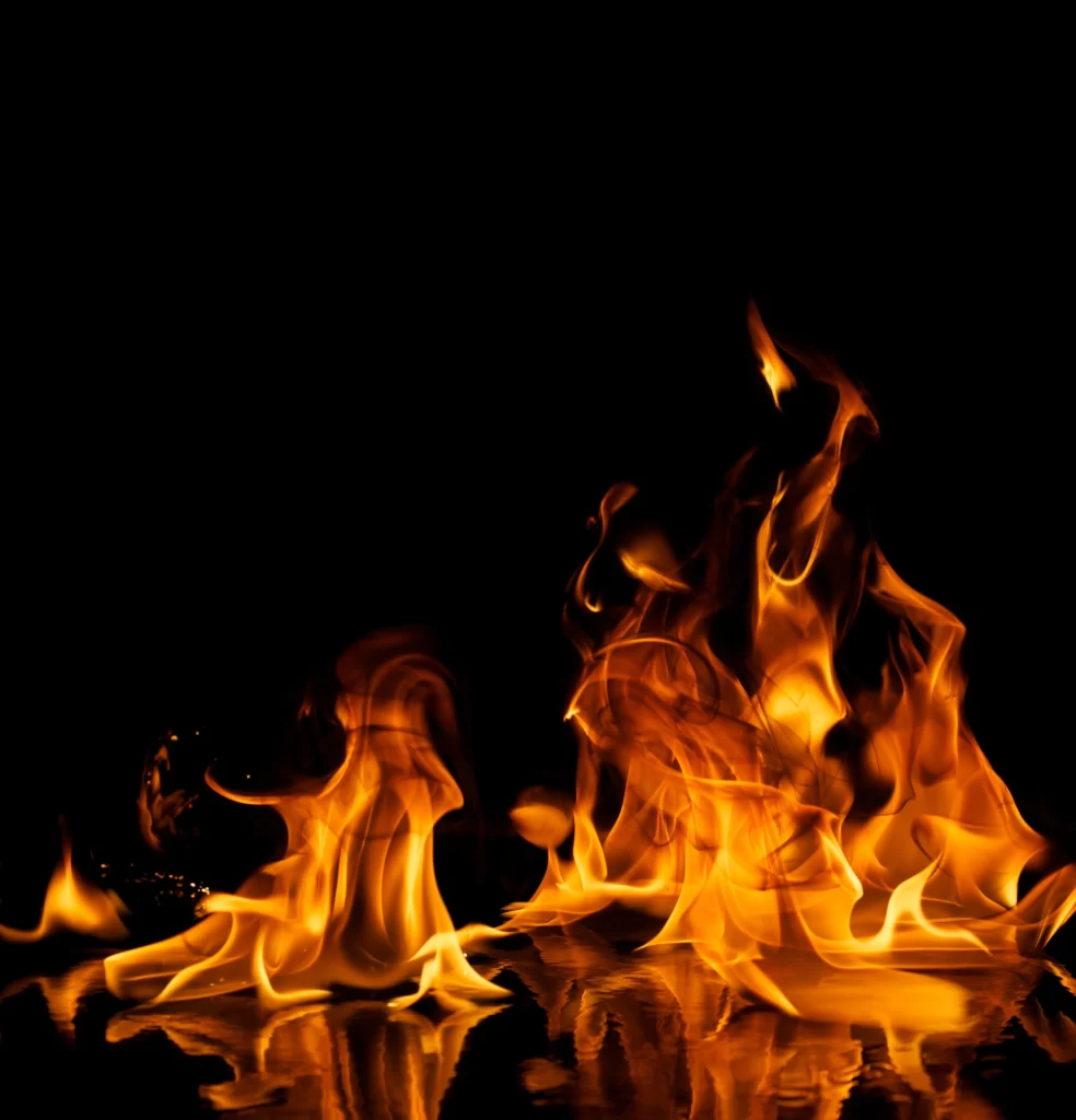 Orange Yellow Flame Twirl Dynamic Intense