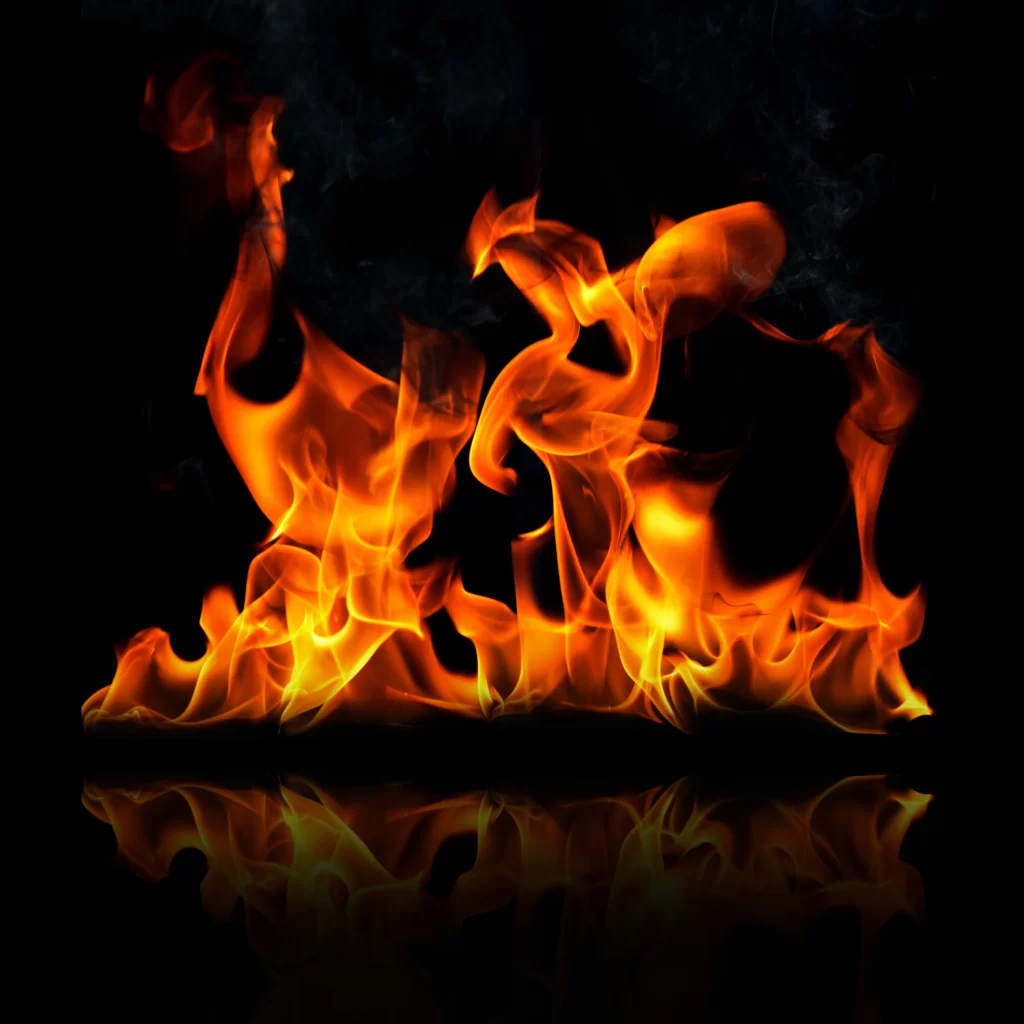 Orange Yellow Flame Twisting Dynamic Intense