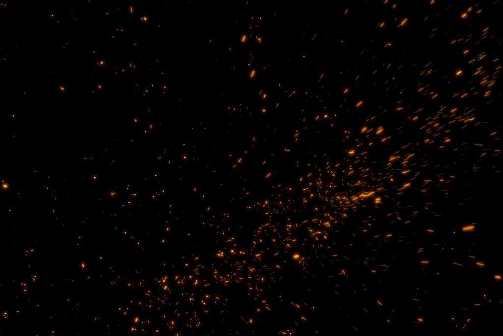 Orange Yellow Sparks Radiant Directional Intense
