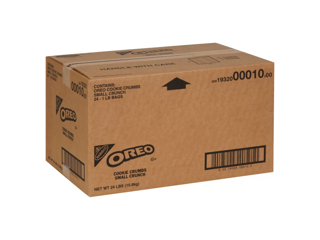 Oreo Cookie Crumbs Packaging Brown Simple Clean Design