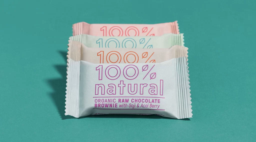 Organic Chocolate Brownie Pastel Colorful Leaf Pattern