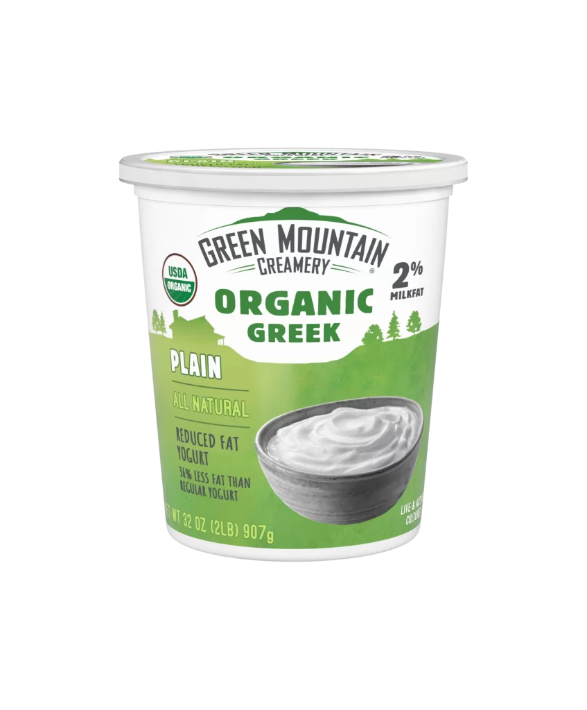 Organic Greek Yogurt Reduced Fat Plain USDA Organic