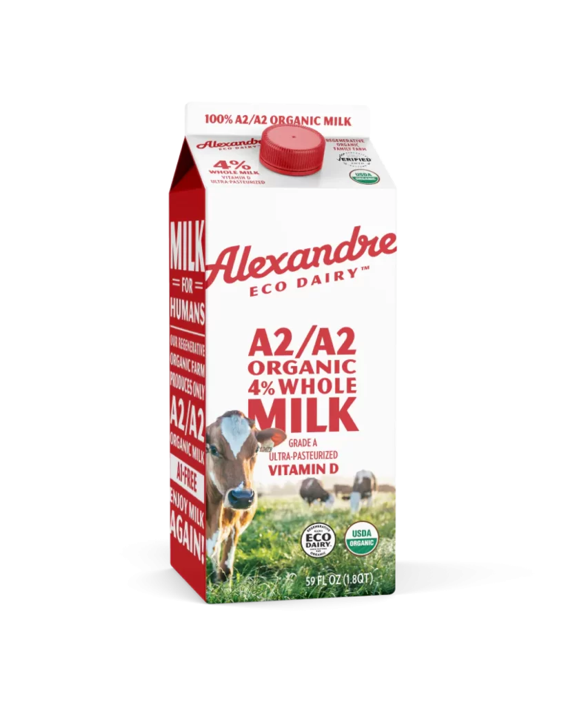 Organic Milk Whole Milk A2A2 Ultra-Pasteurized Vitamin D