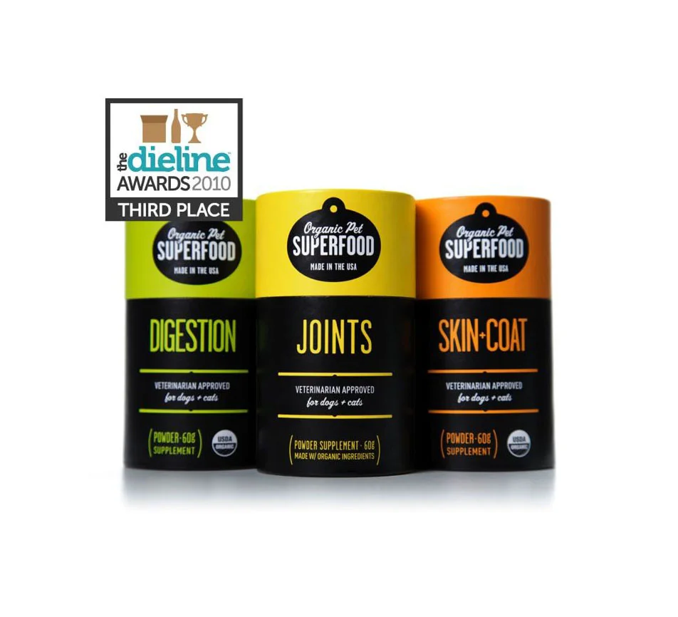 Organic Pet Superfood Powder Supplement Digestion Joints Skin+Coat