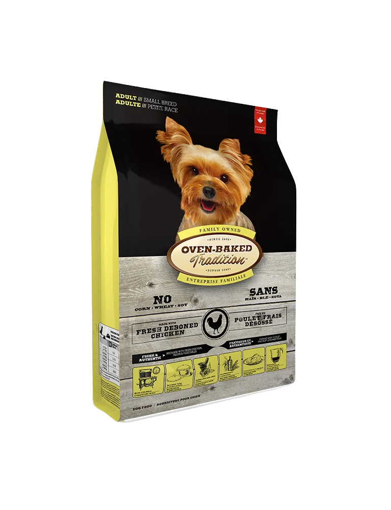 Oven-Baked Tradition Dog Food Chicken Yellow Black Rustic