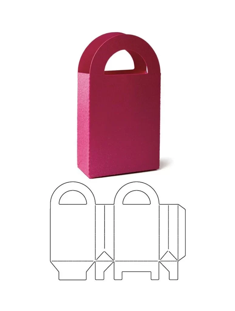 Paper Bag Handle Pink Minimalist Design