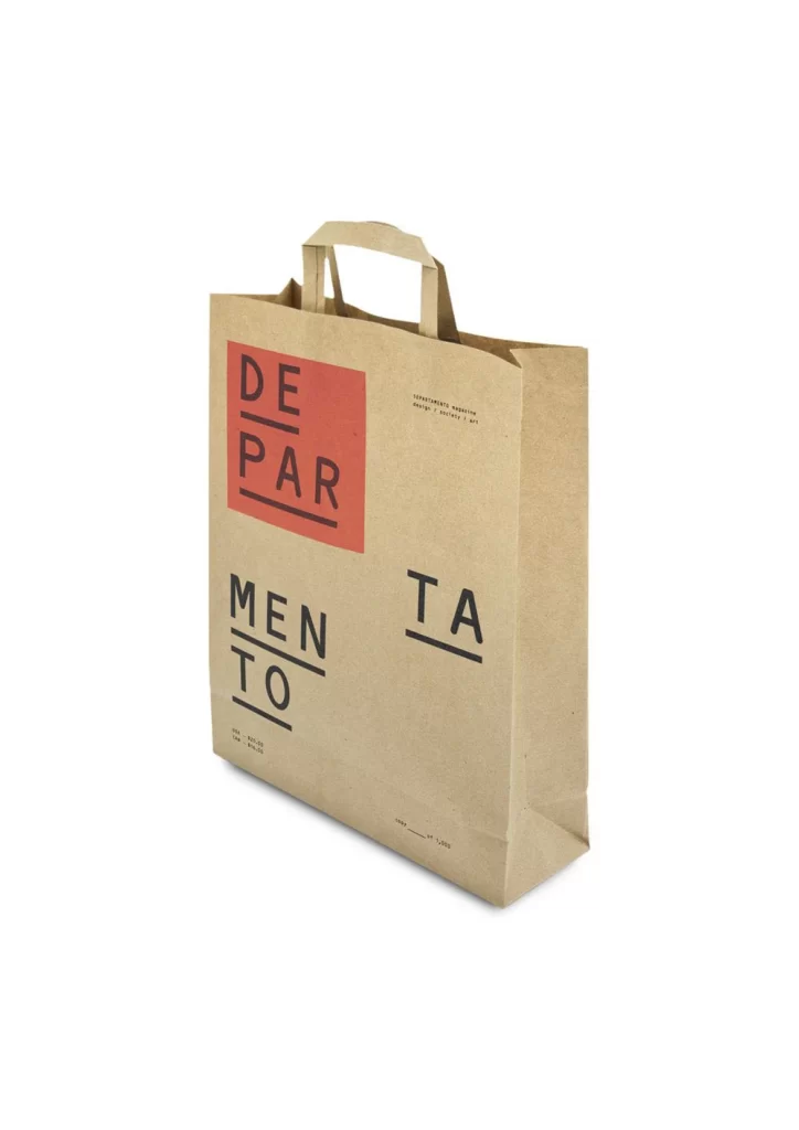 Paper Bag Typography Red Black Minimalist Design