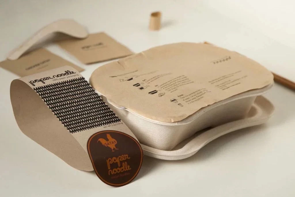 Paper Noodle Ramen Brown Minimalist Typography