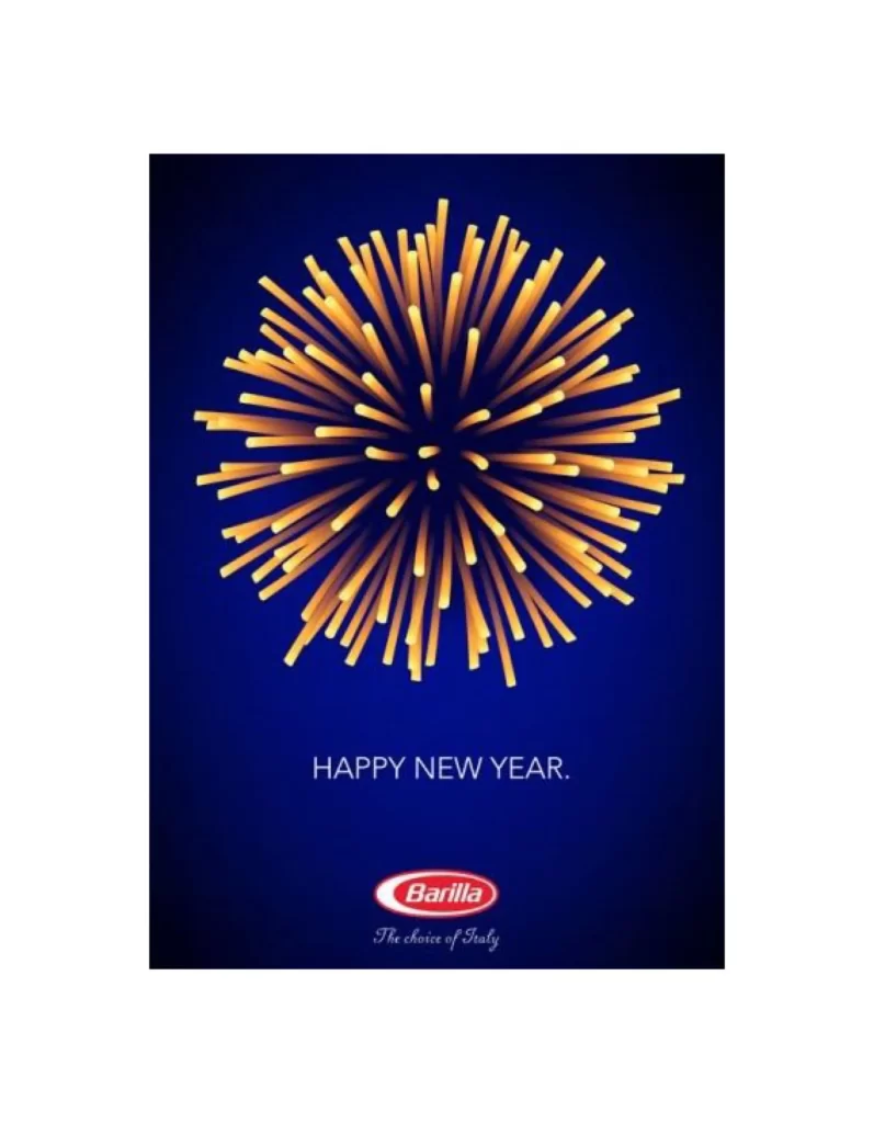 Pasta Barilla Blue Yellow Creative