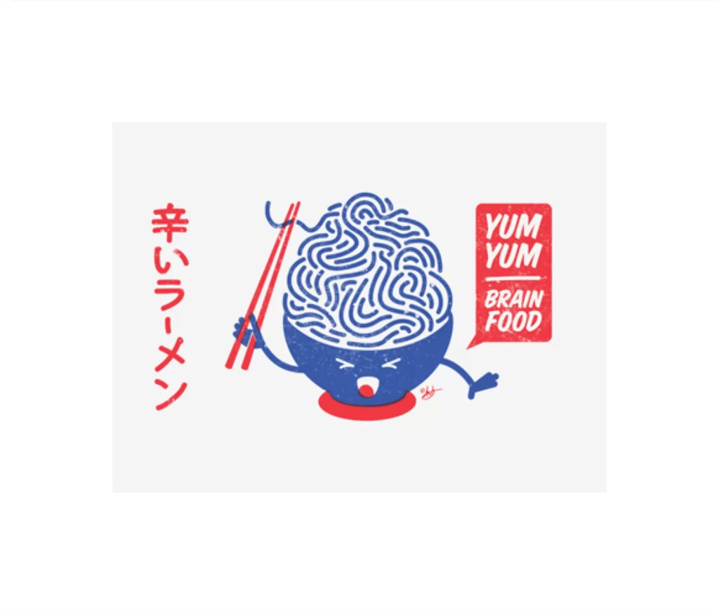 Pasta Bowl Character Blue Red Whimsical
