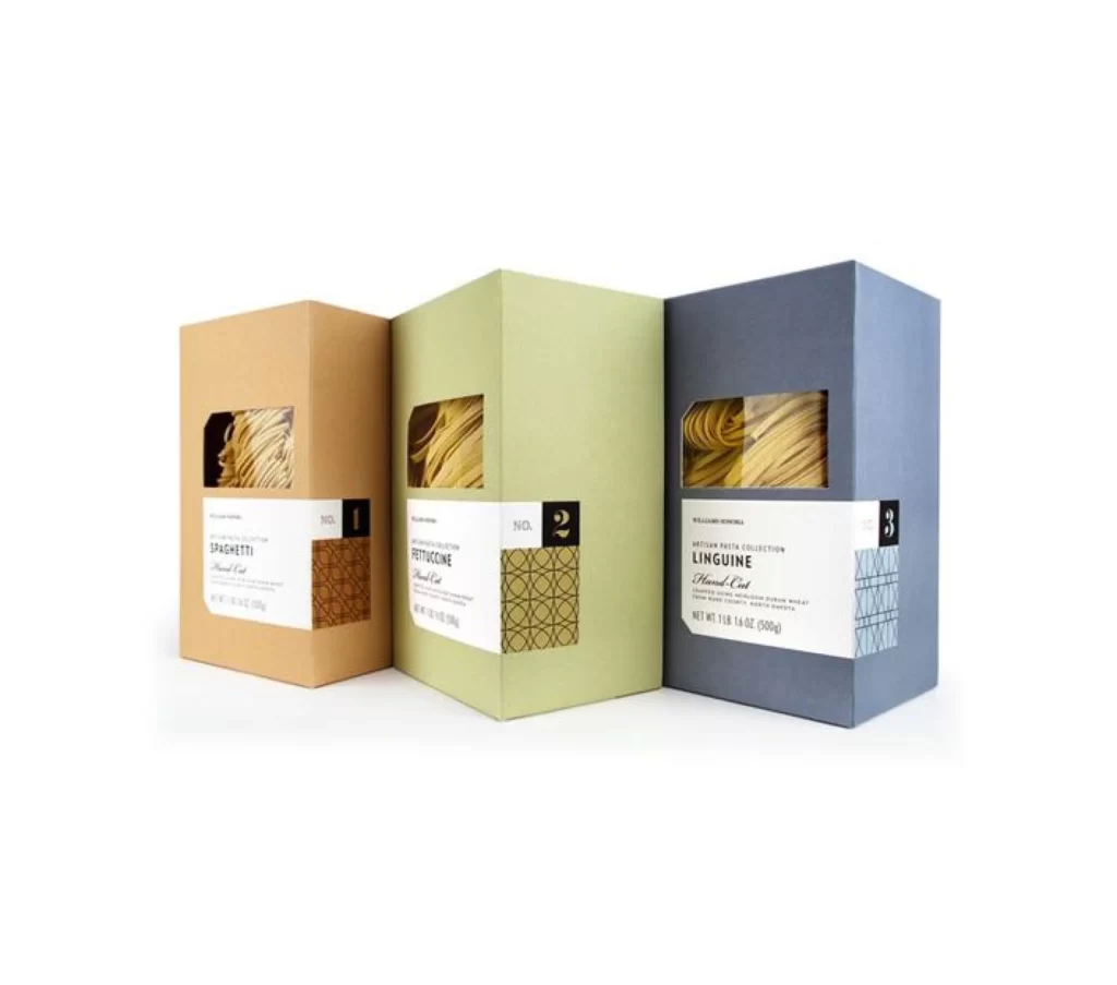 Pasta Boxes Minimalist Design Earth Tones Geometric Patterns Modern Style