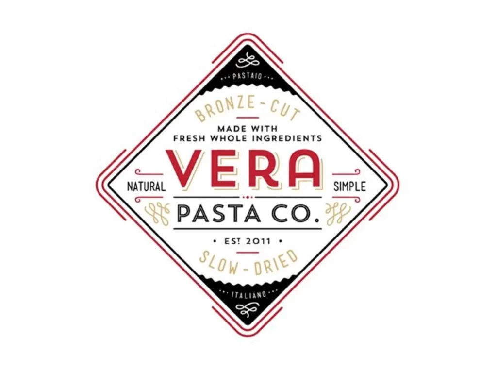 Pasta Bronze-cut Natural Simple Red Black White Vintage