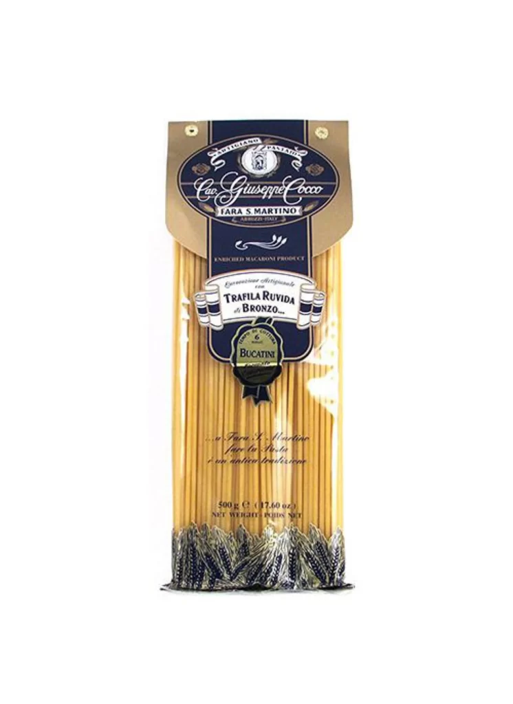 Pasta Bucatini Bronze Blue Gold Elegant