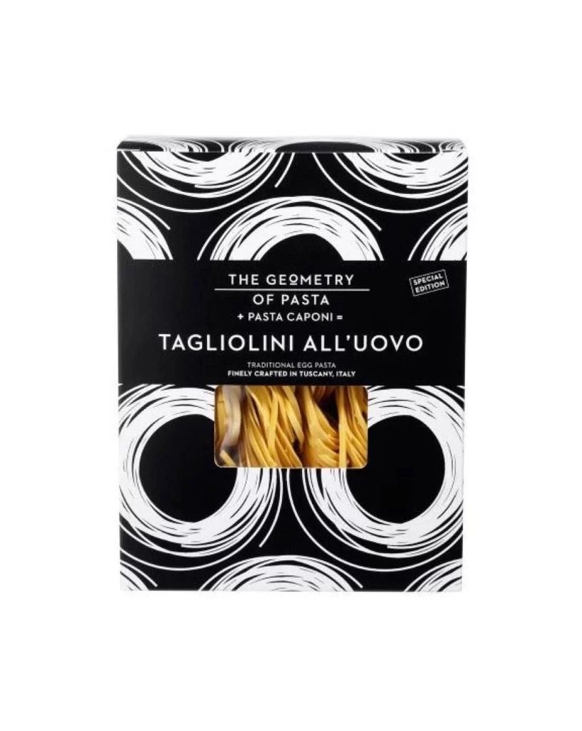 Pasta Caponi Tagliolini Egg Black White Modern