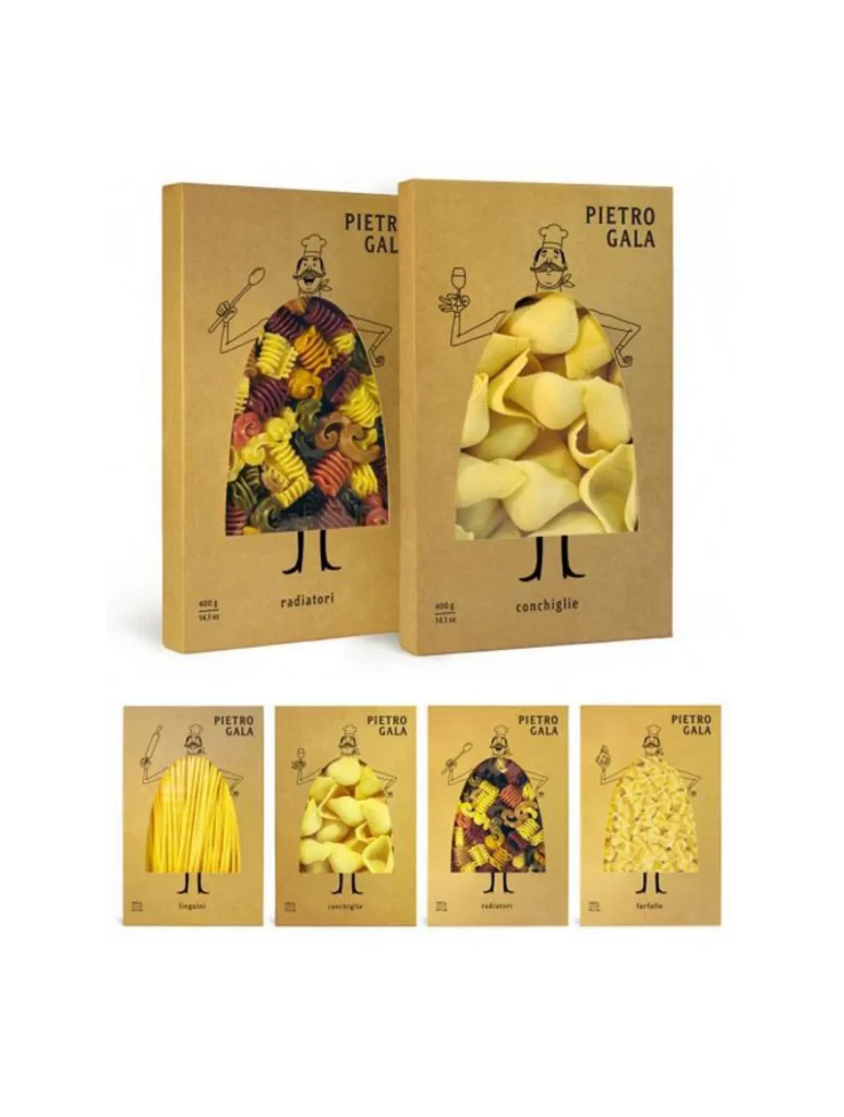 Pasta Chef Illustration Brown Yellow