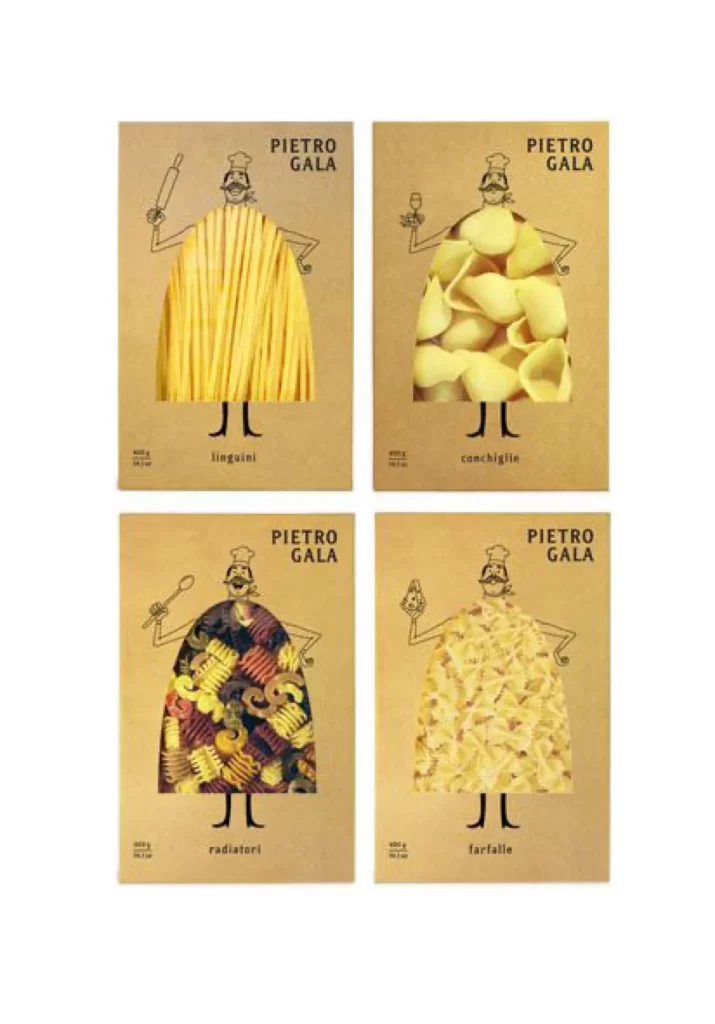 Pasta Chef Illustration Yellow Brown