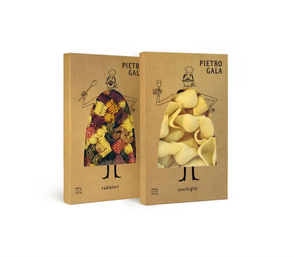 Pasta Chef-themed Packaging Brown Colorful Design