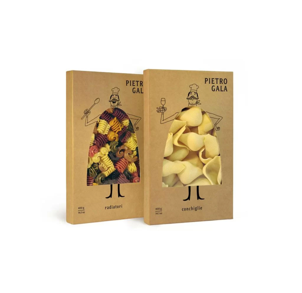 Pasta Chef-themed Packaging Brown Colorful Design