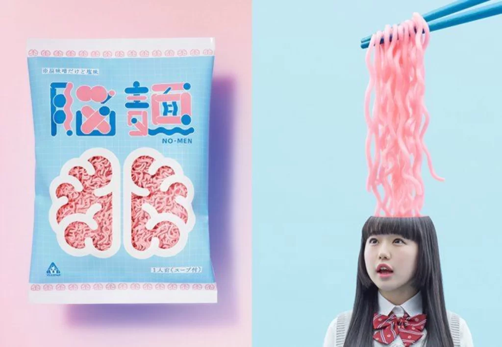 Pasta Colorful Illustration Modern Typography Playful