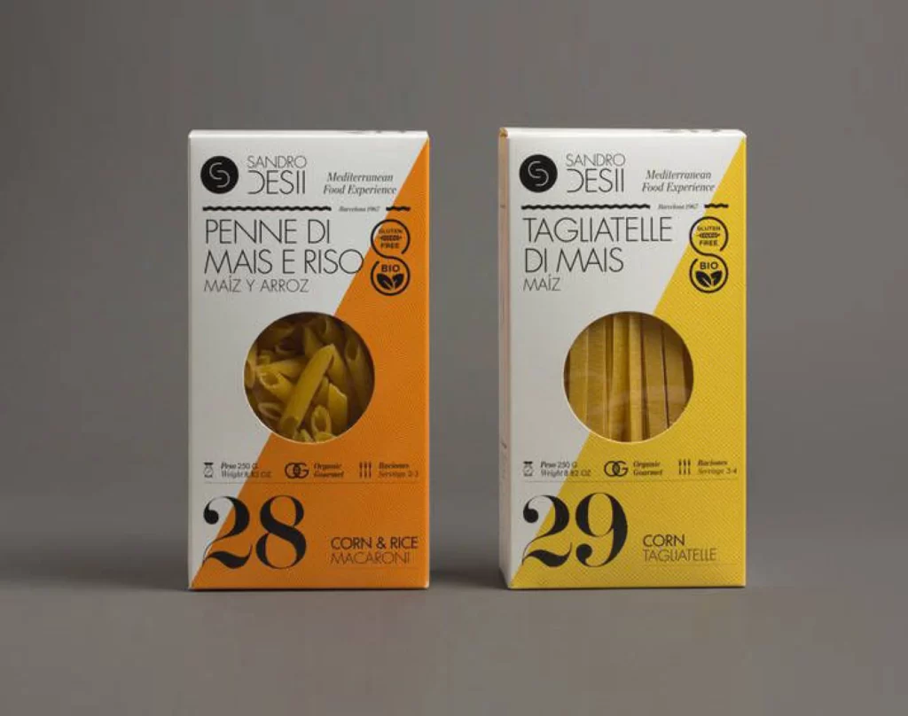 Pasta Corn Rice Glutenfree Organic Yellow Orange