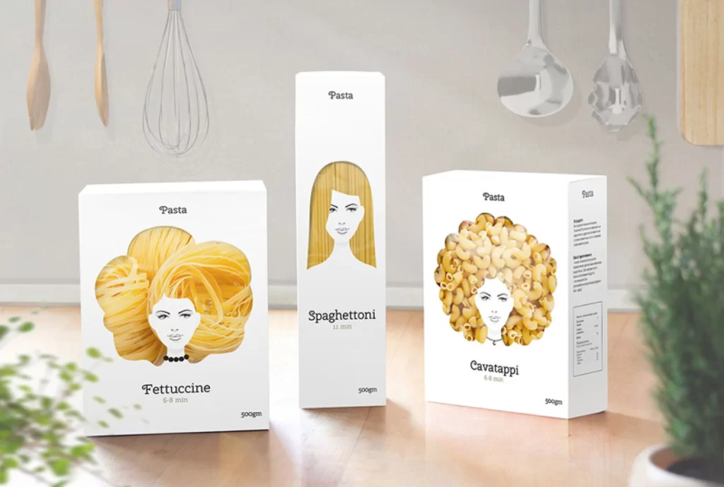 Pasta Creative White Yellow Unique Playful