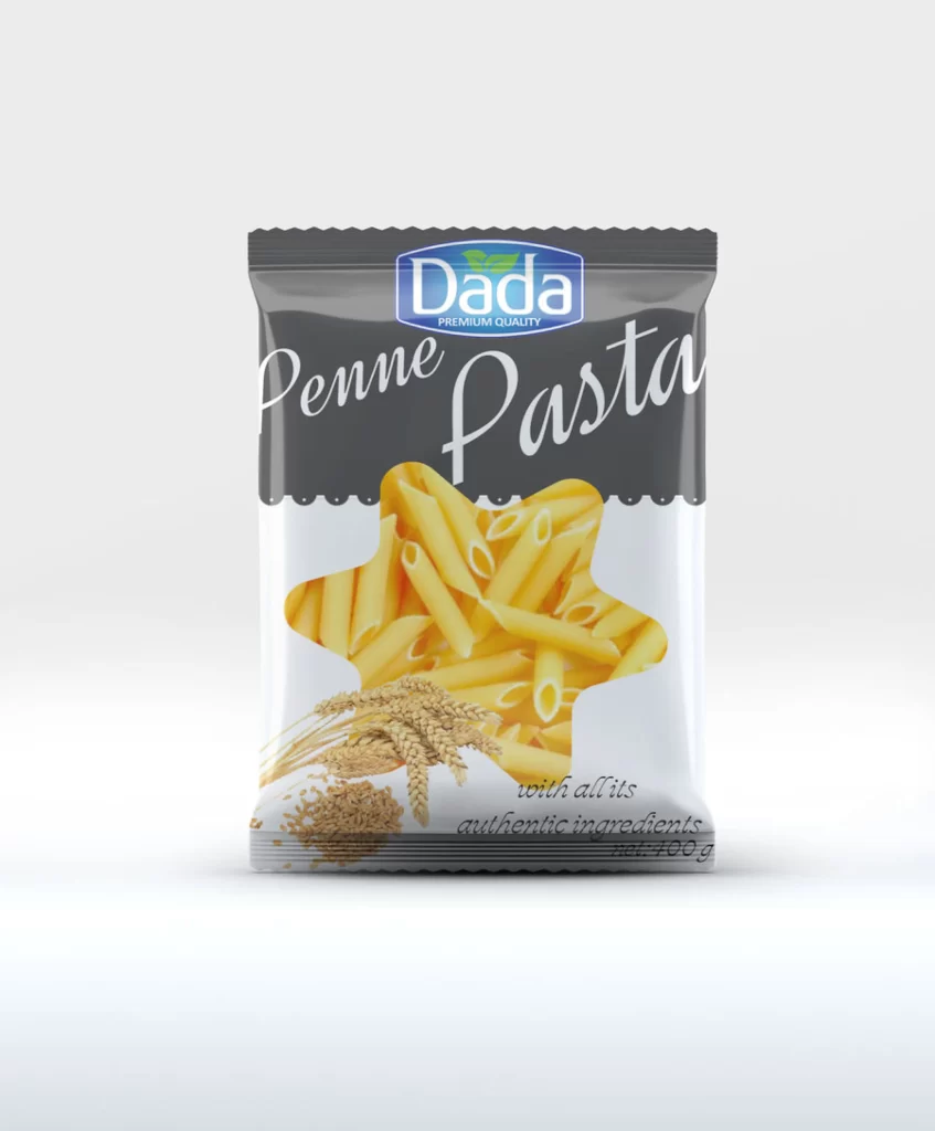 Pasta Dada Penne Yellow Black White Typography