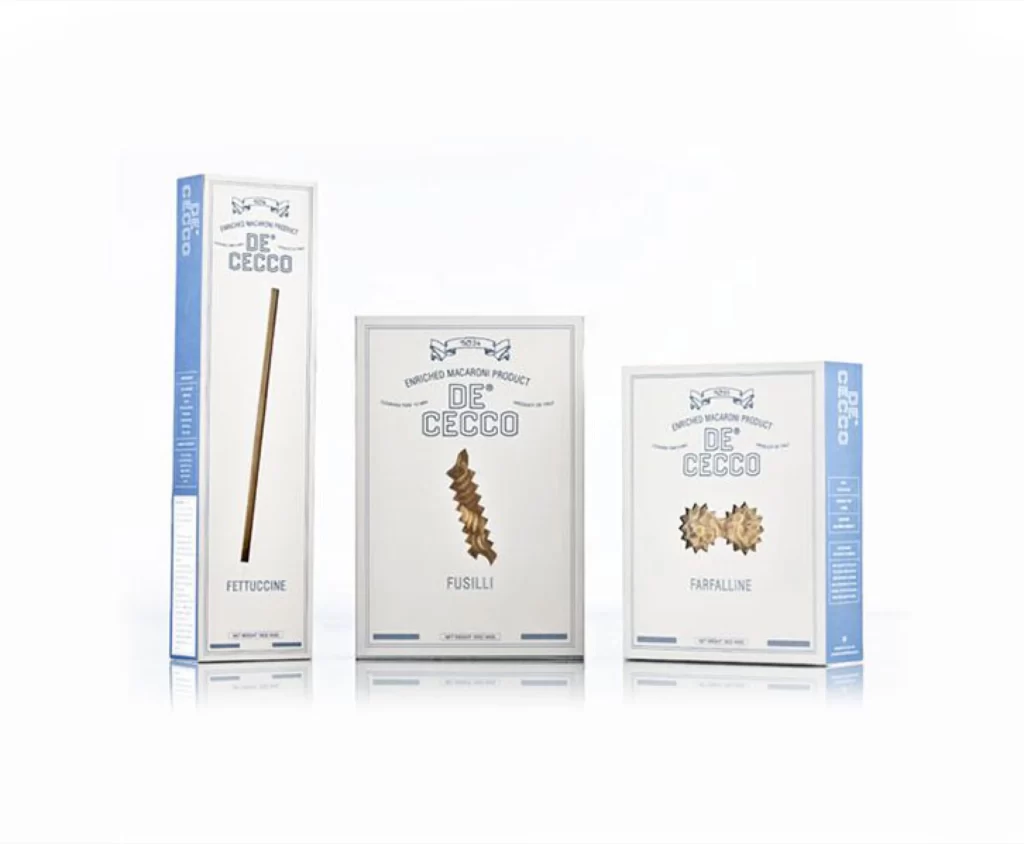 Pasta Dececco White Blue Elegant