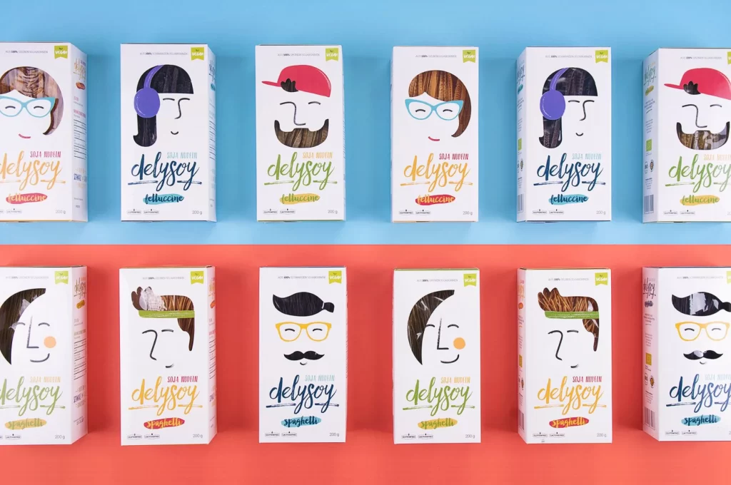 Pasta Delysoy Colorful Illustration Typography