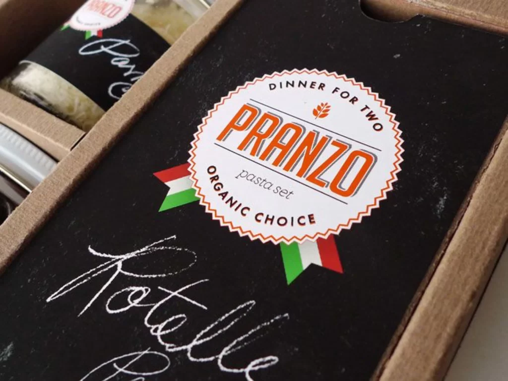 Pasta Dinner Pranzo Organic Choice Black White Red Green