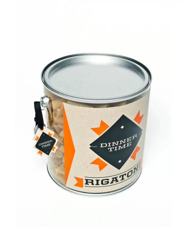 Pasta Dinner Time Rigatoni Black Orange Vintage