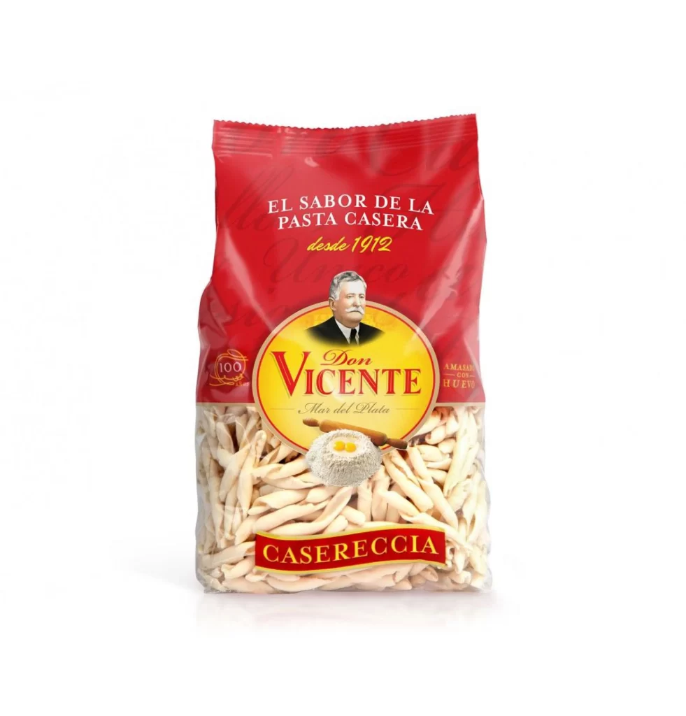 Pasta Don Vicente Red Yellow Vintage Illustration