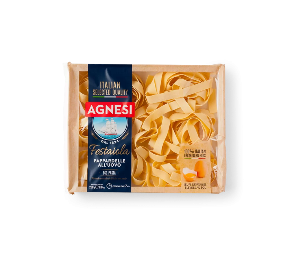 Pasta Eggpasta Agnesi Blueyellow Packaging