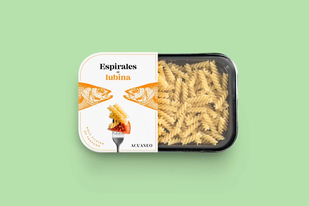 Pasta Esprales Lubina Yellow Orange Illustration Modern