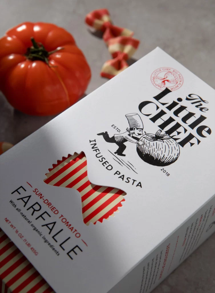Pasta Farfalle Sun-dried Tomato Chef White Red Black